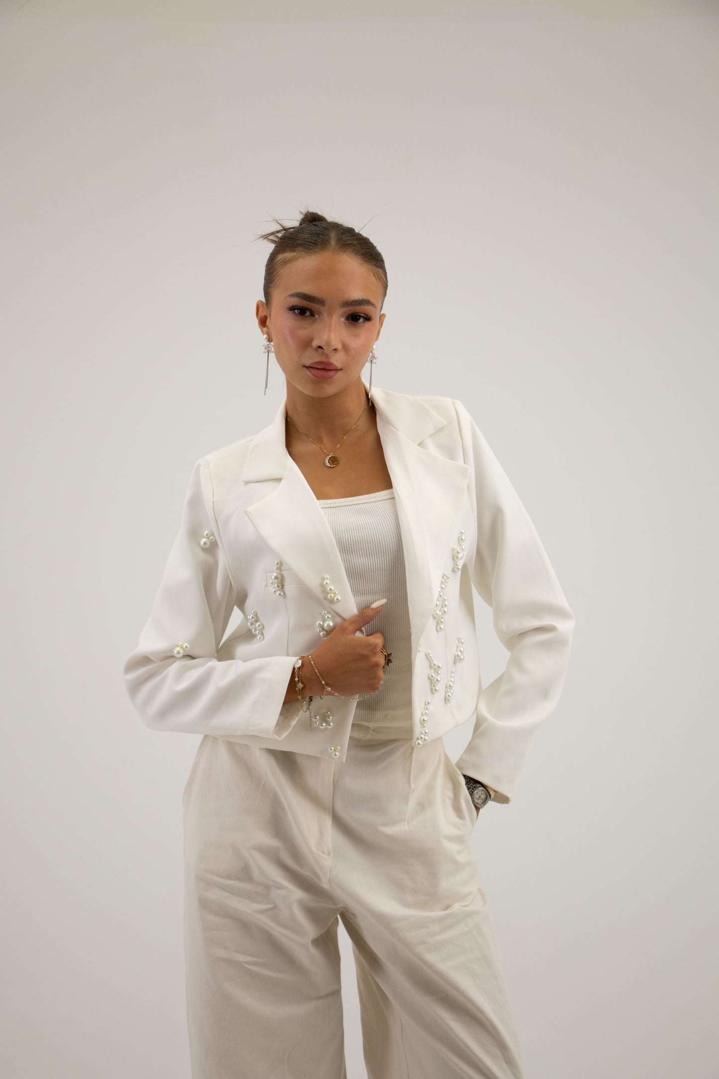 Elara's Pearly Blazer
